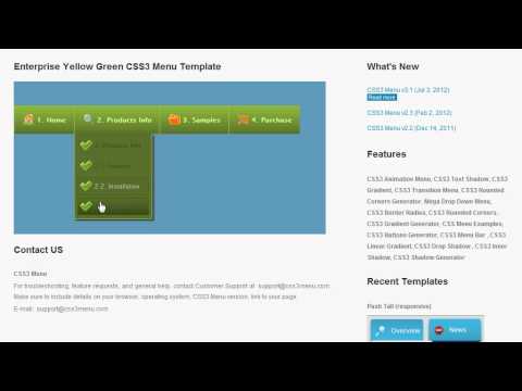 CSS3 Menu: Menu smoothly adapts to the viewing environment.
