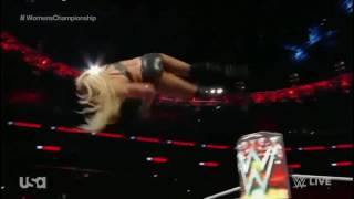 Charlotte - Diving Corkscrew Moonsault - WWE Raw
