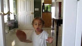 Baby window licker
