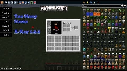 Minecraft Daily Mod Review:Too Many items+X-ray 1.5.2