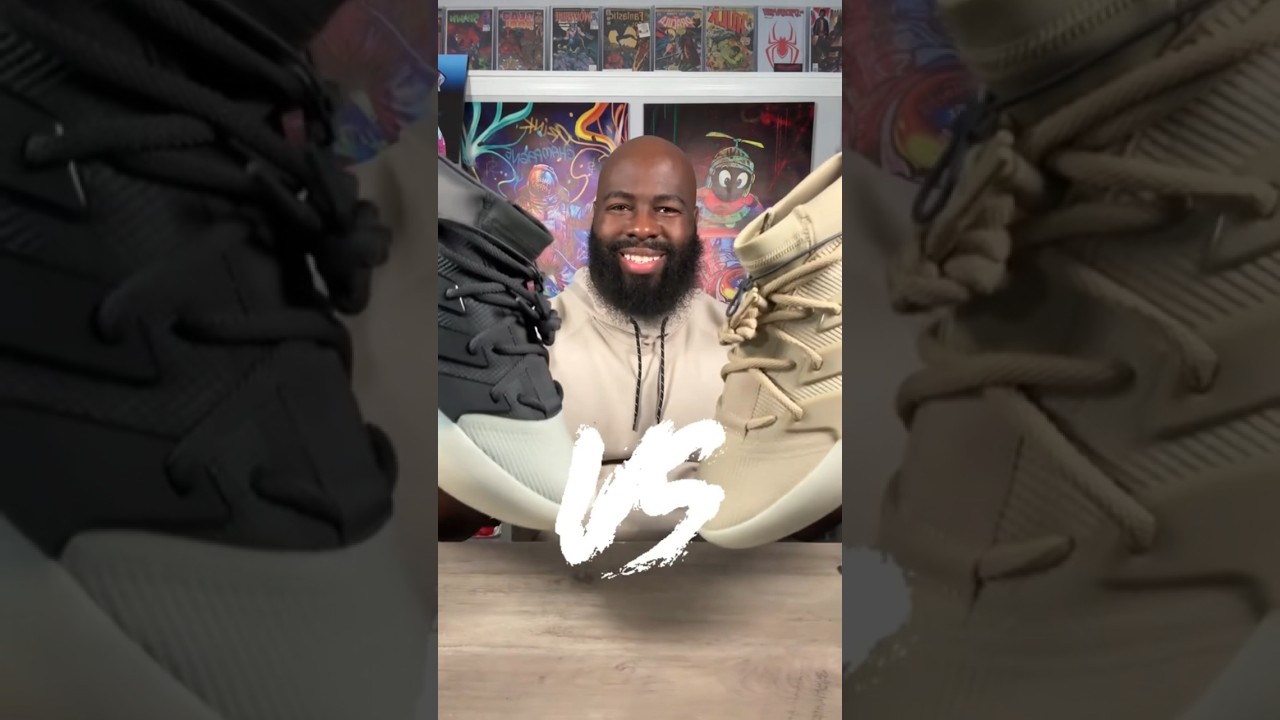 Sneaker Battle Adidas Fear of God Athletics 1 Basketball Carbon Sesame VS Adidas FOG Clay 