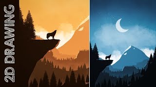 How to EASILY Draw 2D Landscapes in Photoshop ep. 01