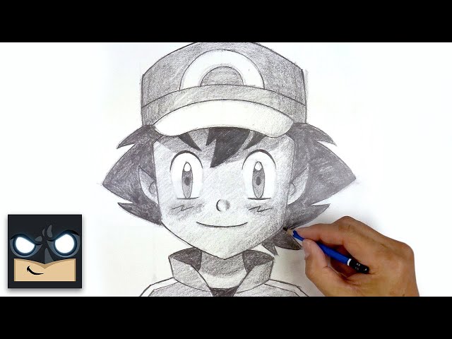 How to draw Ash Ketchum Step by Step from Pokemon  32SecondsArt