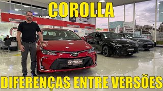 Toyota Corolla 2023 - Diferenças entre as versões