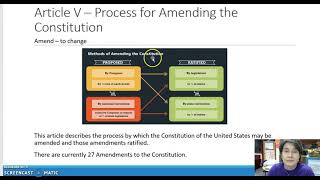 US Constitution:  Articles IV, V, VI and VII