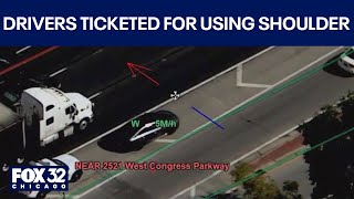 Think you can beat traffic on the shoulder? Cook County sheriff’s helicopter is watching