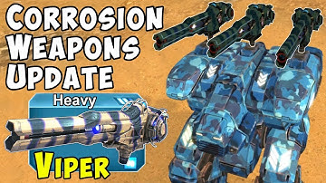 New Weapons STING & VIPER Updated: War Robots Test Server Gameplay WR