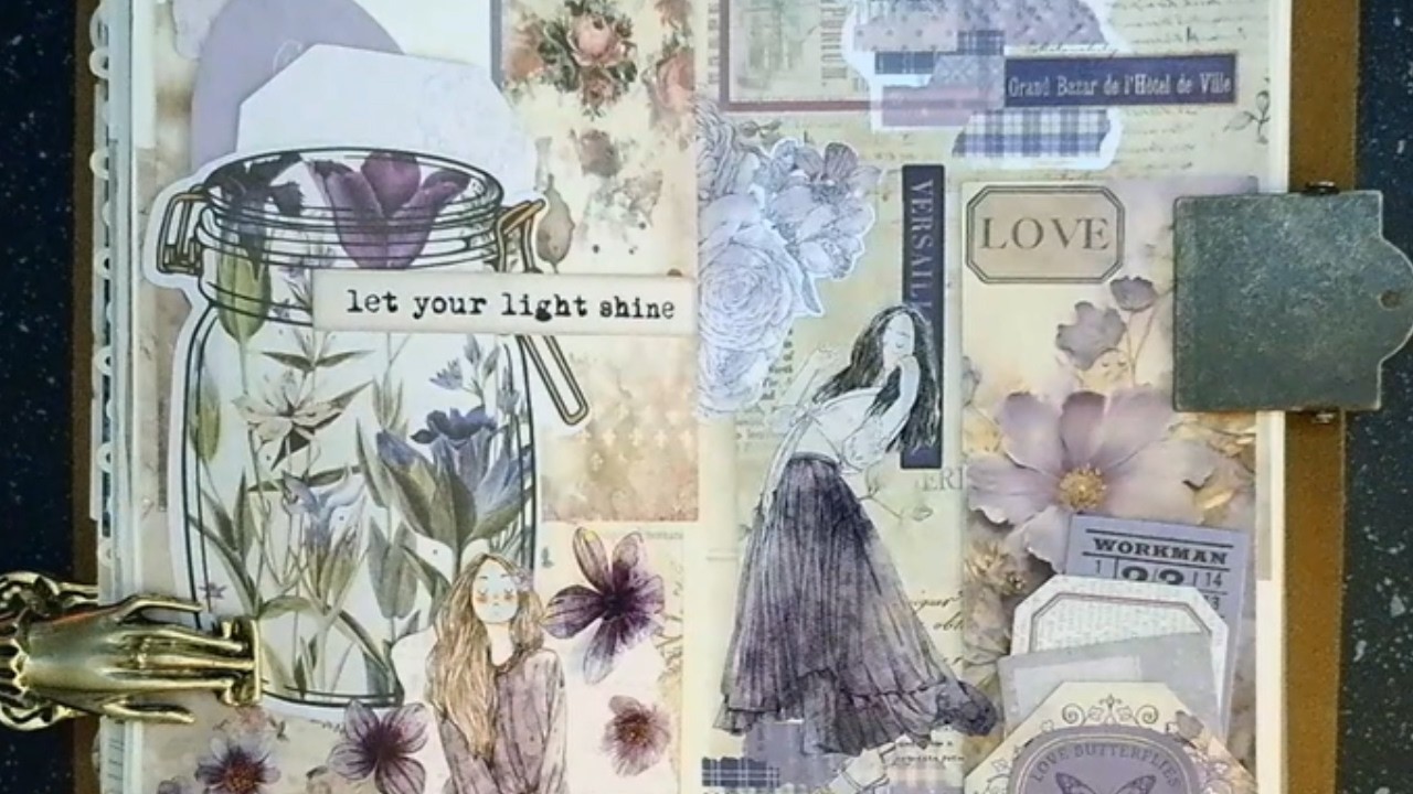 Ball Jar Ephemera Pocket Collage | “Let Your Light Shine” | ASMR