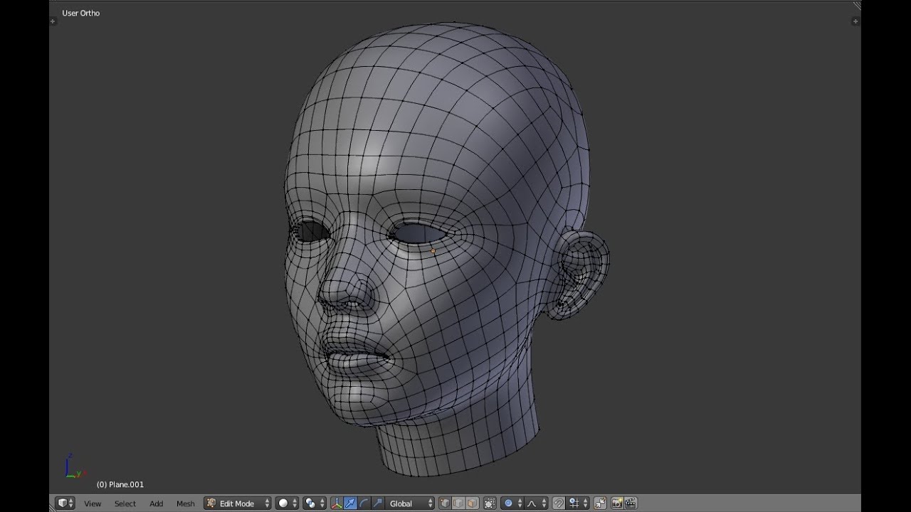 Blender modeling - Head - YouTube