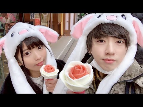 【大食い】男女で韓国食べ歩き一万円分食べ切れるまで帰れません！！