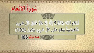 سورة الأنعام أية رقم (95) إلى الأية رقم (110) بصوت القارئ سعد الغامدي