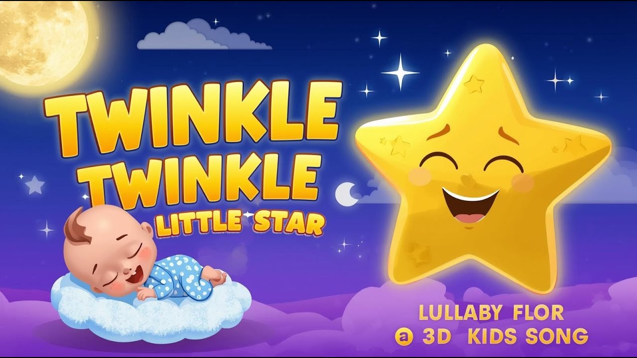 Twinkle Twinkle ⭐ Cartoon Nursery Rhyme | Night Sky Adventure!