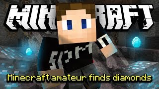 Minecraft n00b Tries To Find 100 Diamonds (Enchants 3 Items)