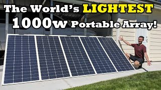 DIY  1000 Watt Lightweight & Portable Solar Array  Five Renogy 200 Watt Flexible Panels TESTED!