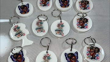86) Making keychains in molds using Polyurethane Resin & UV DTF Stickers