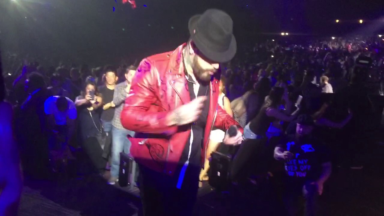 A.j singing All I have to give, surprising the crowd