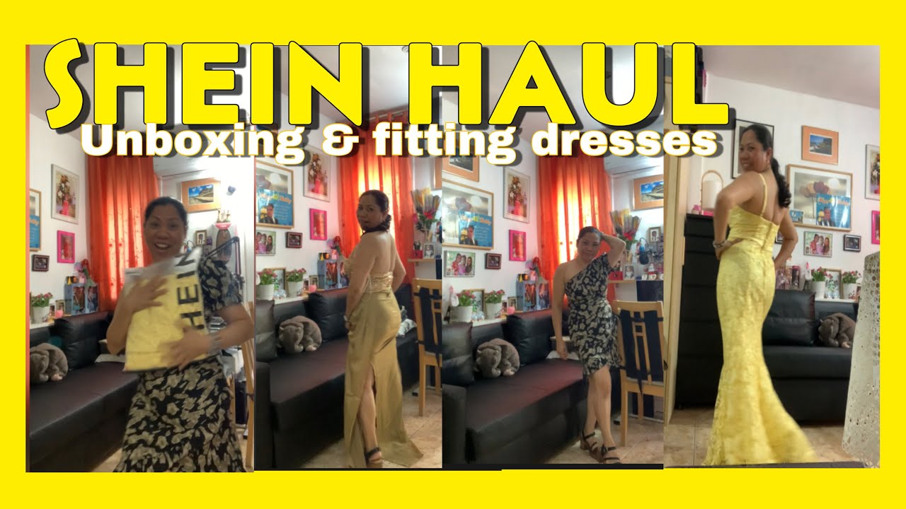 SHEIN Haul & unboxing fitting dresses shein YouTube