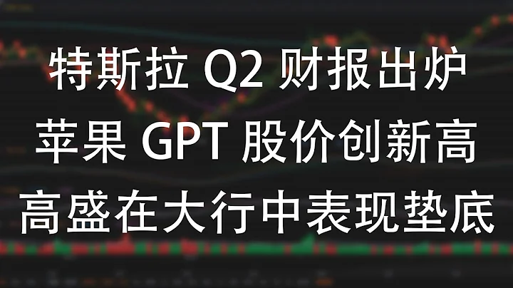 特斯拉二季報：預期Q3生產數據小幅下降 Dojo超算正式投產  重磅！蘋果被曝內部測試「蘋果GPT」！股價續創歷史新高  高盛Q2利潤縮水過半 在一眾大行中表現墊底 - 天天要聞