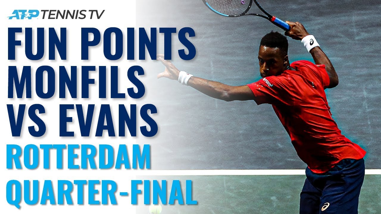 Fun Rallies & Winners Between Gael Monfils & Dan Evans | Rotterdam 2020 Quarter-Final