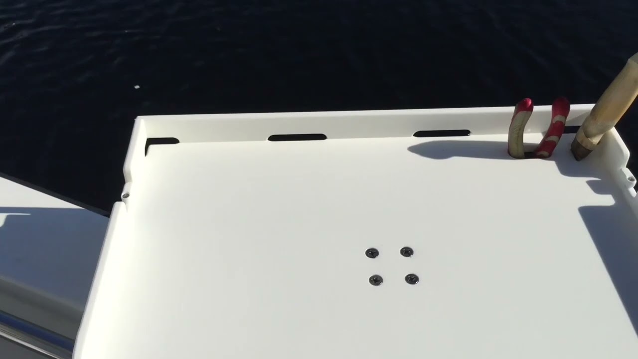 Docktail Bar Bait Table and Serving Station with Rod Holder Mount