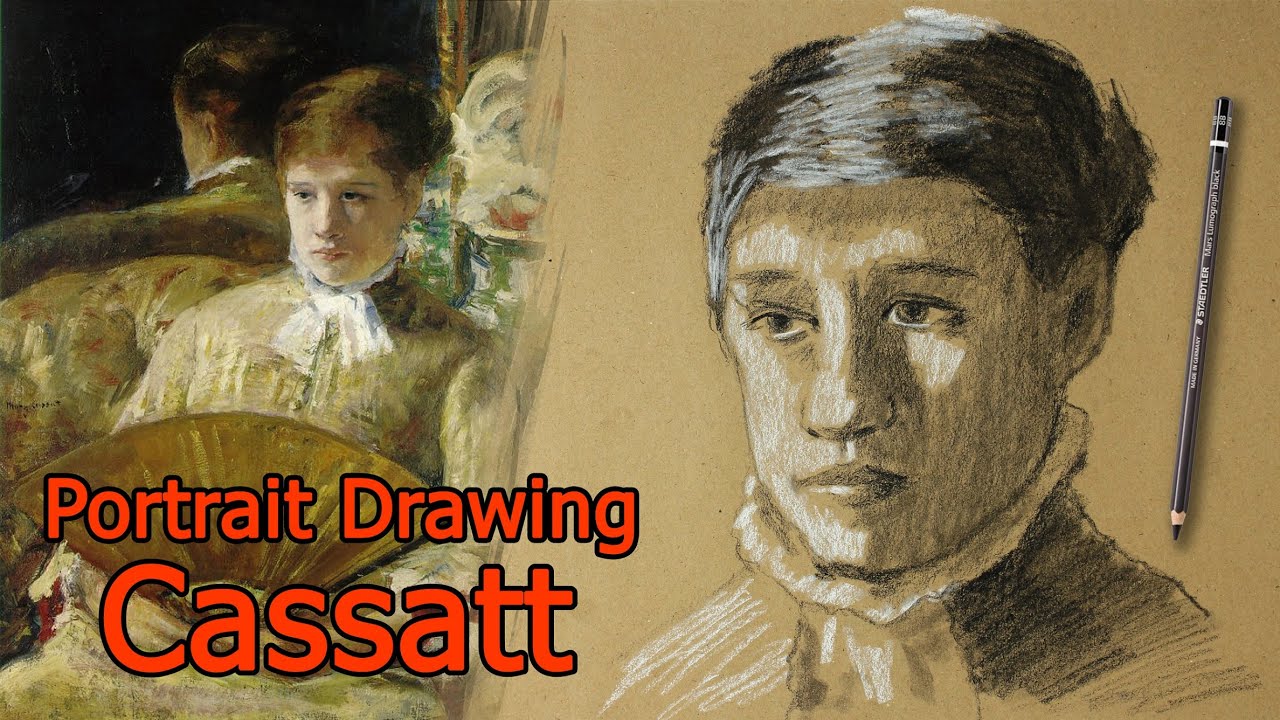 Recreating Mary Cassatt’s “Woman with a Fan” — A Soft and Realistic Pencil Portrait