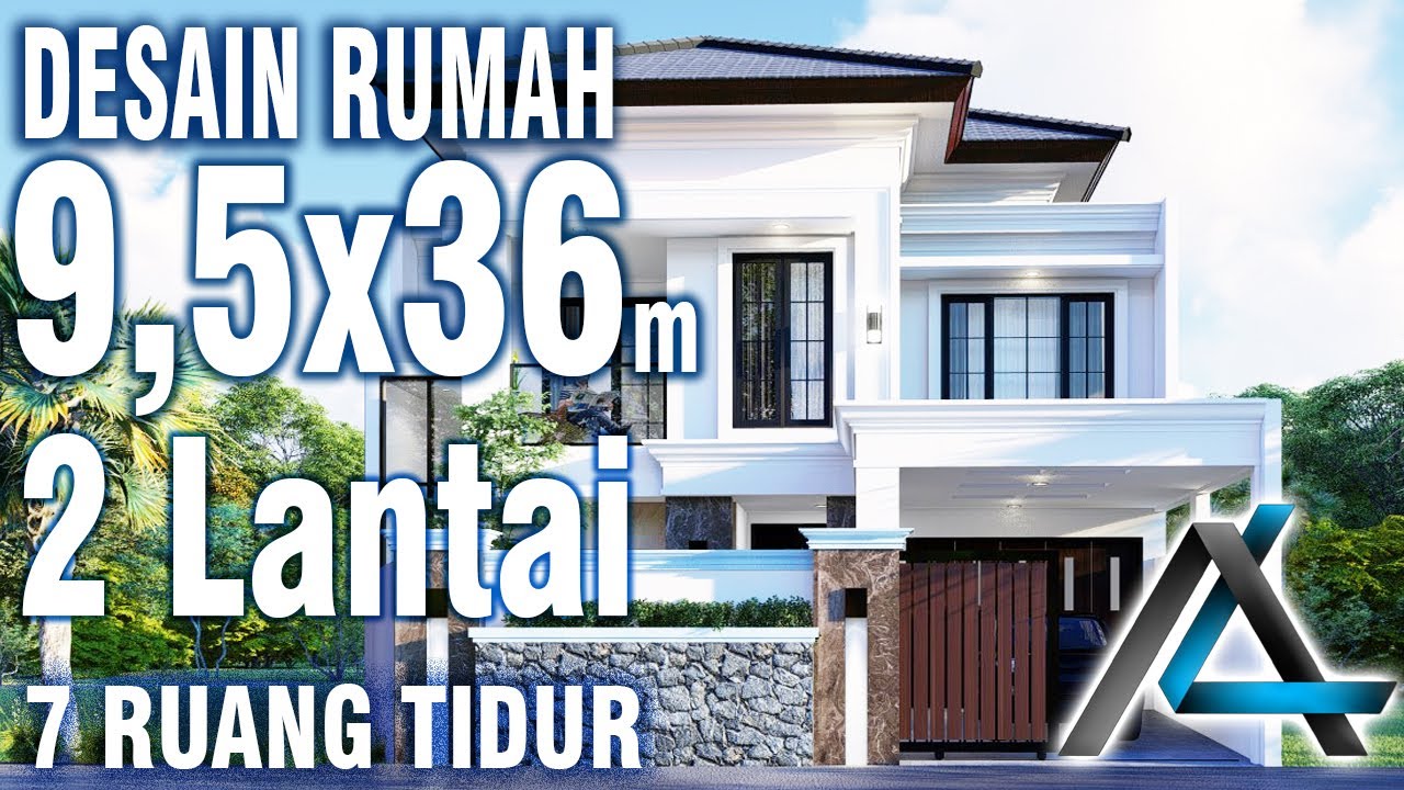  Desain  rumah  9 5x36 meter KOLAM  RENANG sukabumi 