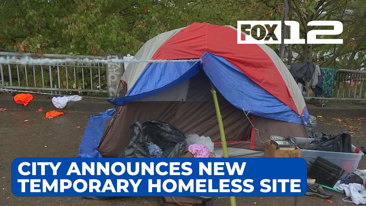 City of Portland announces new temporary homeless site - YouTube