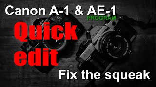 Another Canon A-1 gets the squeak fix - Quick video
