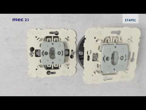 Монтаж розеток и выключателей EFAPEL. Механизмы MEC 21 серия Logus90
