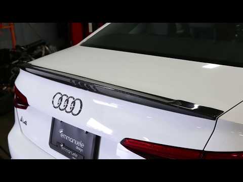 Carbon Fiber Rear Trunk Spoiler Wing Factory Refit For Audi A4//A4 Sline S4 2017