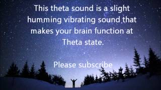 THETA brain wave sound FOR MEDITATION AND VISUALIZATION : 10 minutes