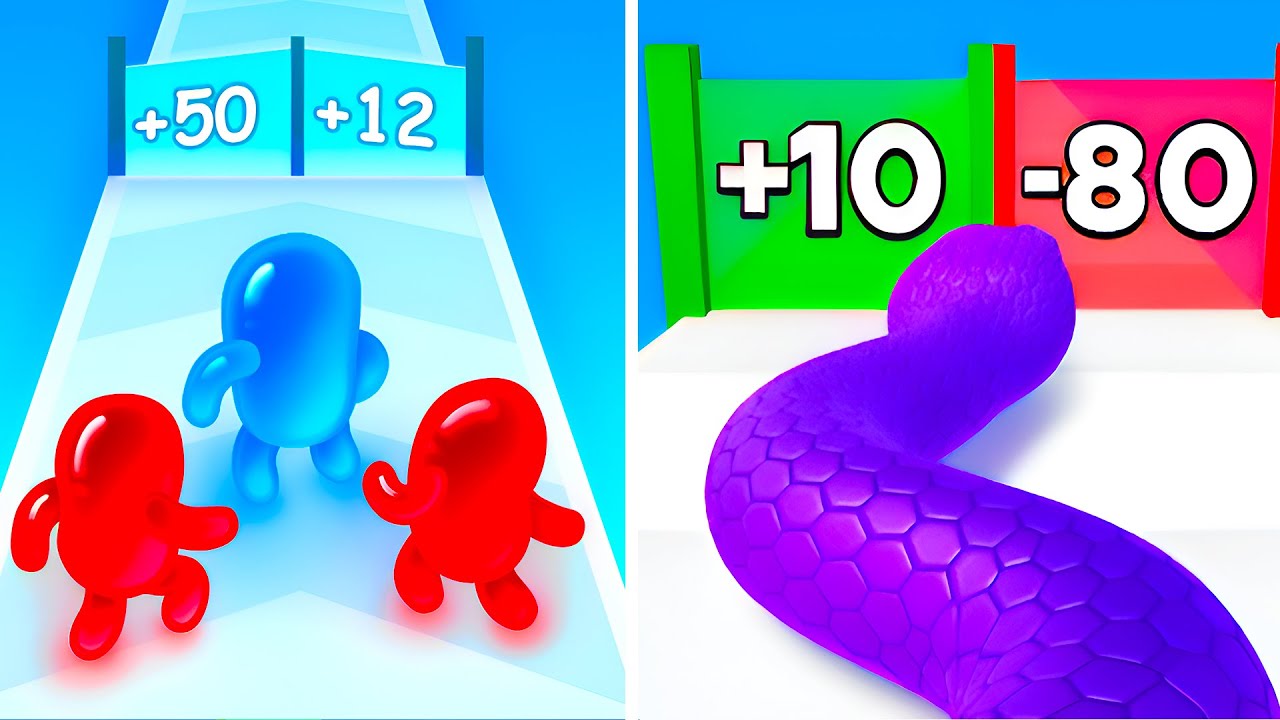Join Blob Clash 3D VS Snake Run Race 🧩⚡ All Levels Max Update Walkthrough Mobile NEW Gameplay Q8RX