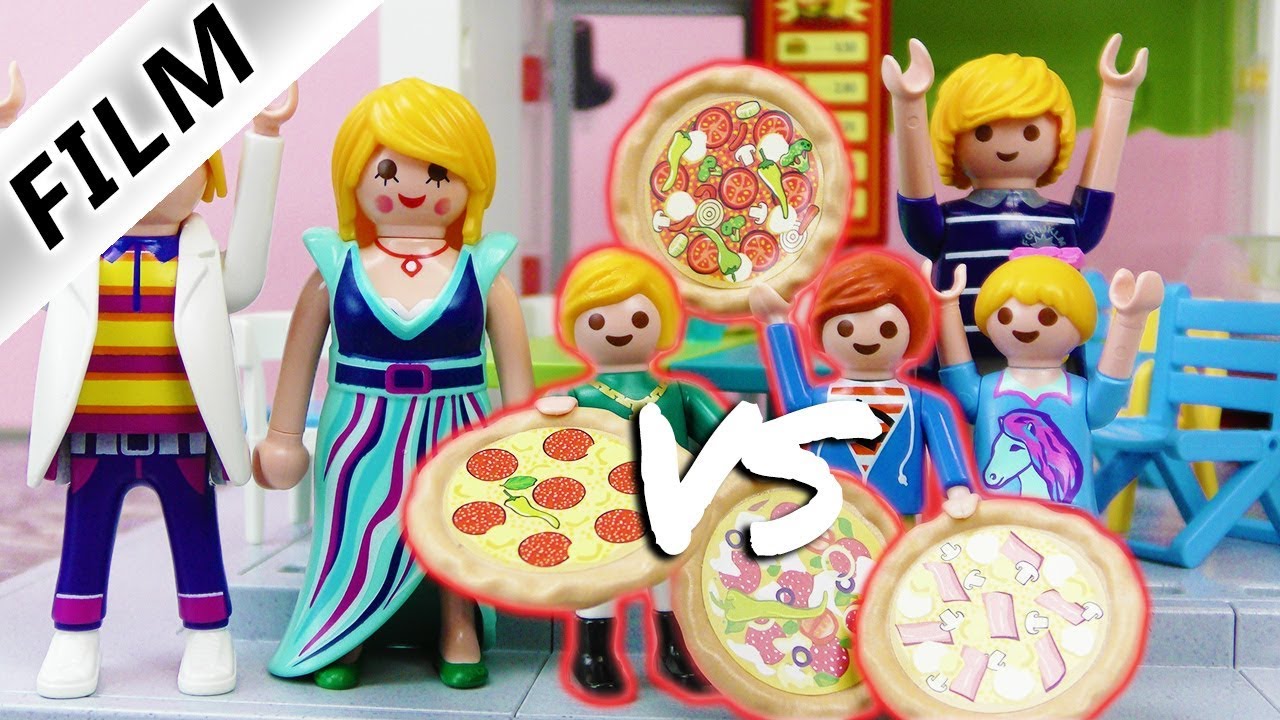 Playmobil Film deutsch | GROßE PIZZA CHALLENGE Schnösel vs. Familie Vogel | Wer gewinnt? Kinderserie
