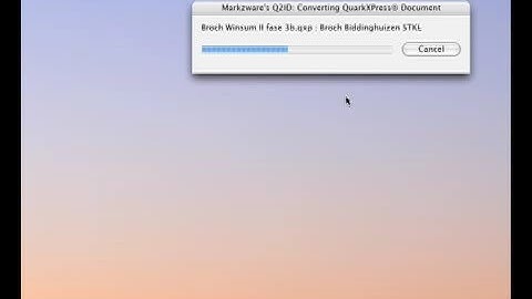 Convertir un fichier QuarkXPress au fichier Adobe InDesign