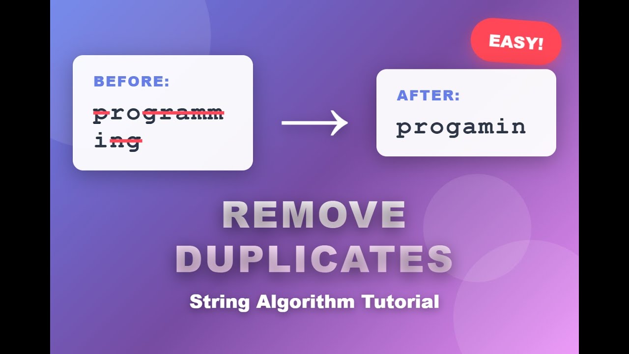 Remove all duplicate characters from a string.