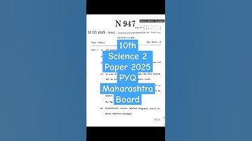 ✅MH 10th Science 2 SSC Board Paper 2025 I Science 2 SSC Sample Board Question Paper 2025 🔥 PYQ 🔥