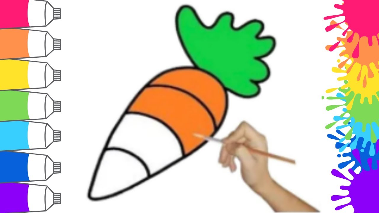 How to draw a carrot for kids | Bolalar uchun sabzi rasm chizish| Сурет ...