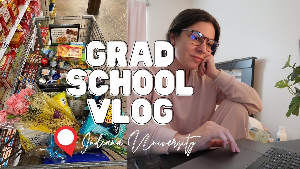 PhD @ indiana university vlog: moving back in, stressed about my qualifying exam, + a grocery haul!