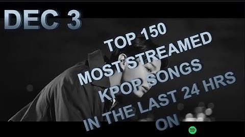 TOP 150 MOST STREAMED SONGS ON SPOTIFY IN THE LAST 24 HRS DEC 3
