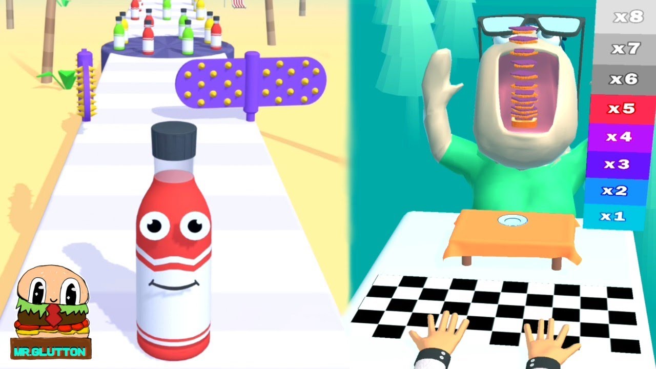 Sandwich Run VS Juice Run - Satisfying Mobile Gameplay iOS, Android Best AD Games