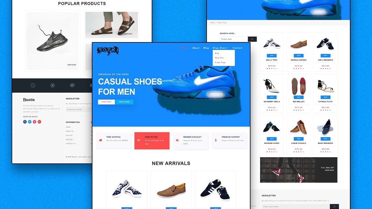 Free website template-online shopping || website template using html ...