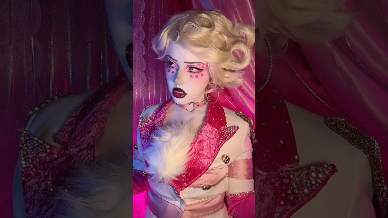 me? fake? #cosplay #makeup #hazbinhotel #cartoon #angeldust