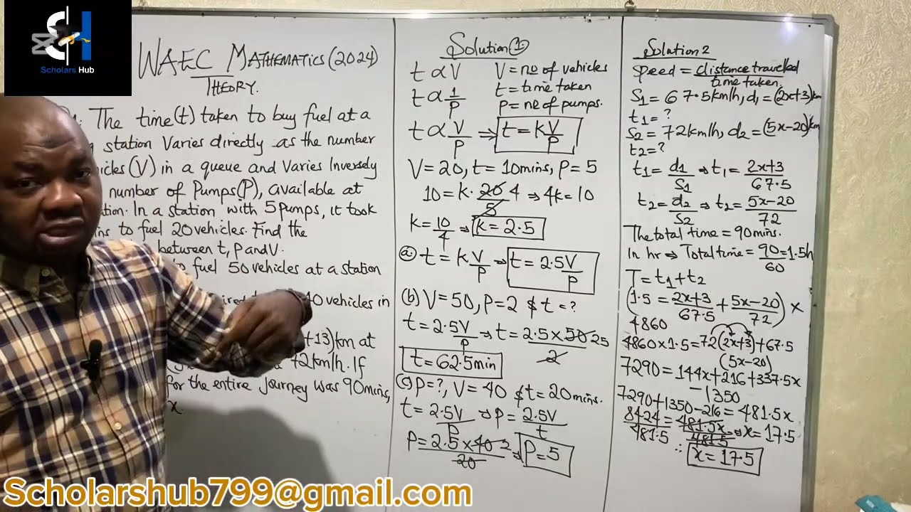Solutions To 2024 SSCE/WAEC Mathematics (Theory Section A) Questions 1& 2.