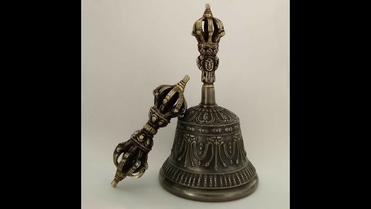 enlightenment desktop Vajra Transmission Mantra Chant. Weapon of Indra to Kill Serpents, Bell is Teaching of Buddha.