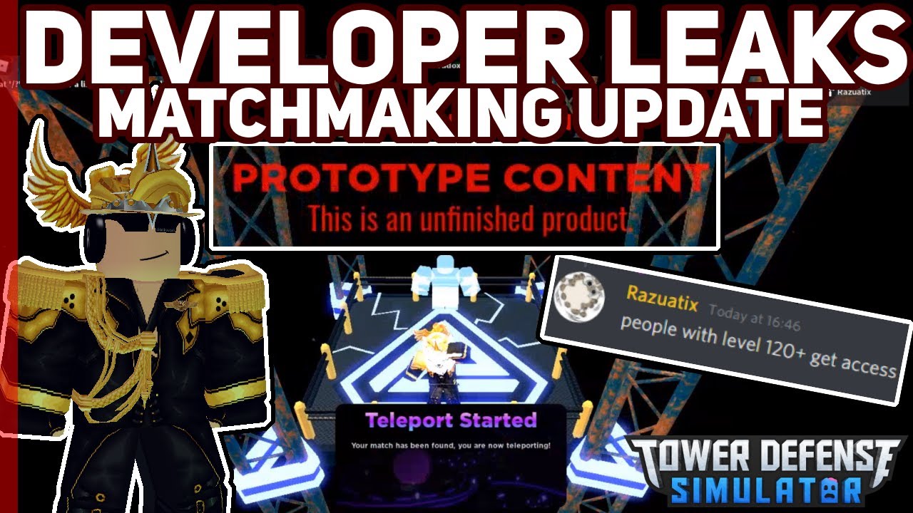 Developer leaks Matchmaking Update - Tower Defense Simulator [Roblox ...
