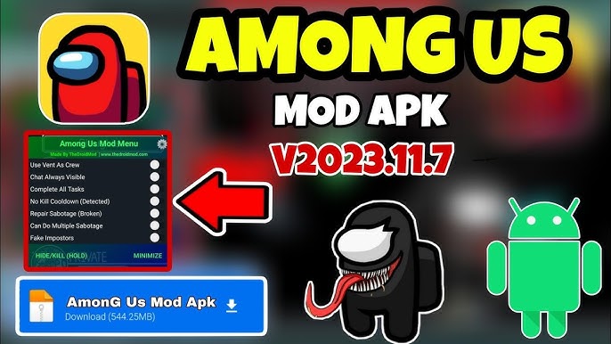 Among Us, Ver. 2023.7.12 MOD MENU APK, See All Roles, Fake Role, ESP, Kill Players, Close All Doors