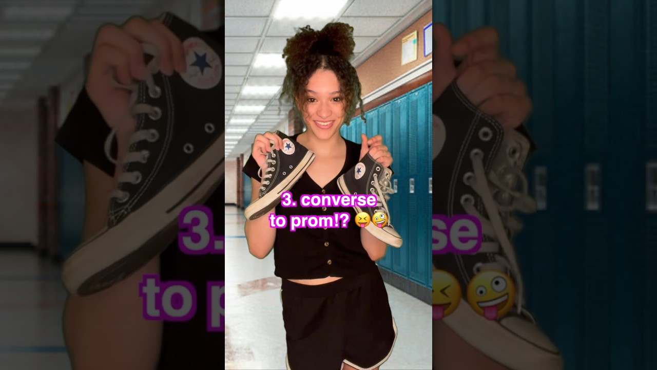 PICK ME GIRL WEARS CONVERSE TO PROM!!!??  - YouTube