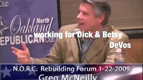 Dick DeVos' Greg McNeilly: "Higher Discourse"? No,...