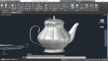 AutoCAD 3D, Teapot Create, AutoCAD training The End