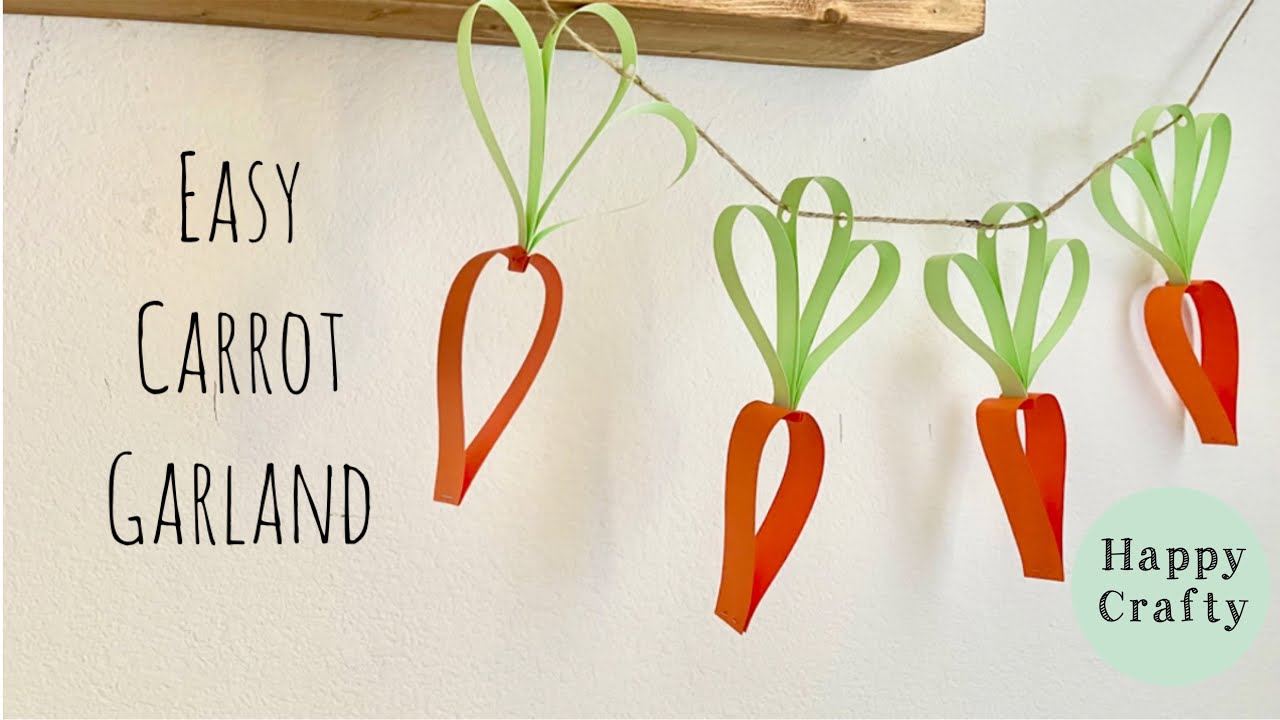 DIY Carrot Garland | Paper Crafts for Easter